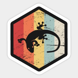 Retro Vintage Pet Gecko Icon Sticker